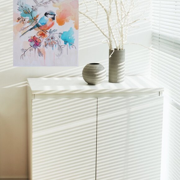 Original Painting Bird on a Branch Abstract Realism Art Wall Decor - Picture 3 of 3